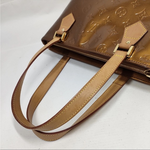 Louis Vuitton Shiny Brown Embossed Tote - Picture 4 of 9